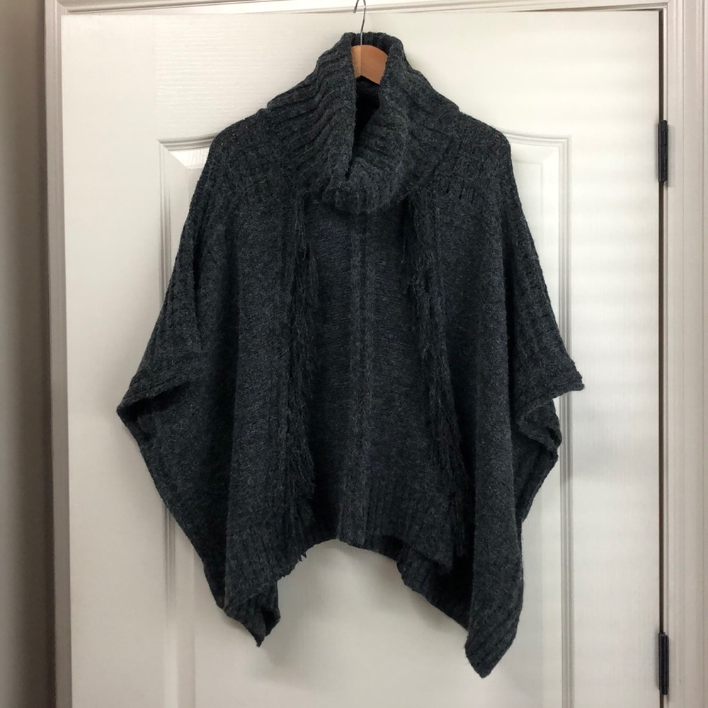 Sole Society Look By M Fringe Turtleneck Poncho - Picture 2 of 7